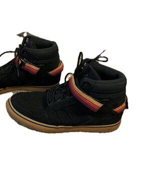 RARE Adidas Adi-Rise High Top Strappy Sneaker Black with Rainbow Strap 11.5 2011